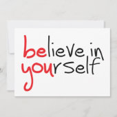 Slogan Believe in yourself. Geloof in jezelf (Voorkant)