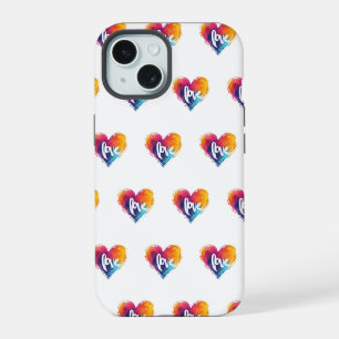 Slogan d'amour du coeur arc-en-ciel
