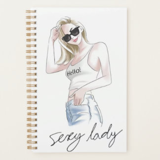 slogan de femme sexy avec fashion girl