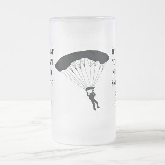 Slogan de Skydiving Frosted Mug (Centre)