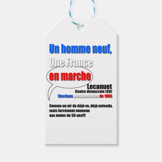 Slogan En Marche Cadeaulabel (Voorkant)