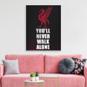 Slogan Liverpool - YNWA Canvas Afdruk (Insitu (Woonkamer))