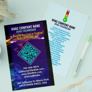 Slogan, Logo en QR-code Verwarming en koeling HV Flyer