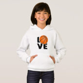 Slogan love Basketbal, ik hou van Basketbal. (Voorkant volledig)