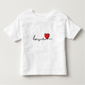 Slogan love. Hartjes, hartje. Valentijnsdag. Kinder Shirts (Voorkant)
