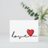 Slogan Love. Jour de Saint Valentin, carte de voeu (Debout devant)