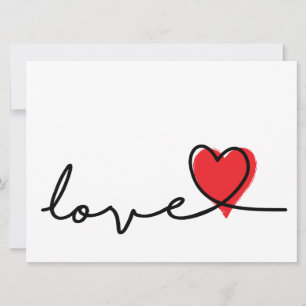 Slogan love. Valentijnsdag wenskaart met hartjes. Feestdagenkaart