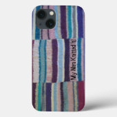 slogan  met bruine hand gebreide strips Case-Mate iPhone case (Achterkant)