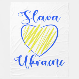 Slogan Slava Ukraine Glory naar het hart van Oekra Fleece Deken