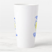 Slogan Slava Ukraine Glory naar het hart van Oekra Latte Mok (Voorkant)