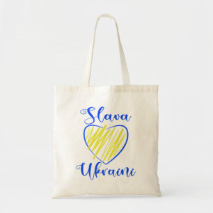 Slogan Slava Ukraine Glory naar het hart van Oekra Tote Bag