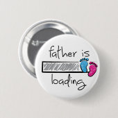 Slogan vader laadt. Vader, papa. Ronde Button 5,7 Cm (Voorkant /achterkant)