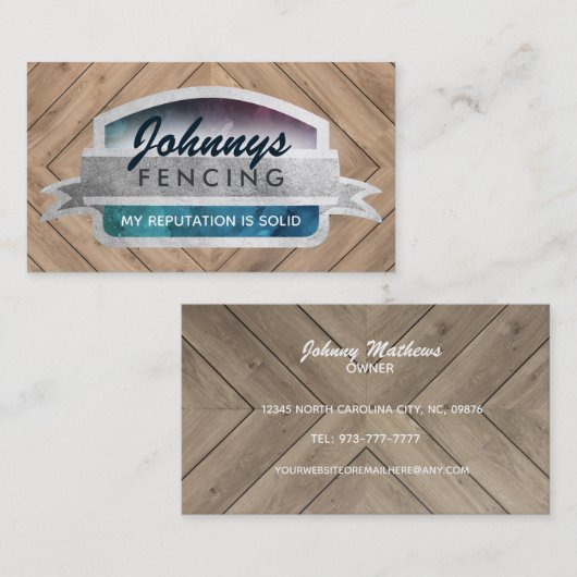 Slogans de clôture Cartes de visite (Devant / Derrière)