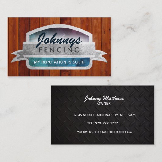 Slogans de clôture Cartes de visite (Devant / Derrière)