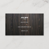 Slogans de clôture en bois Carte de visite (Dos)