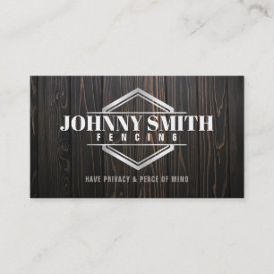 Slogans de clôture en bois Carte de visite