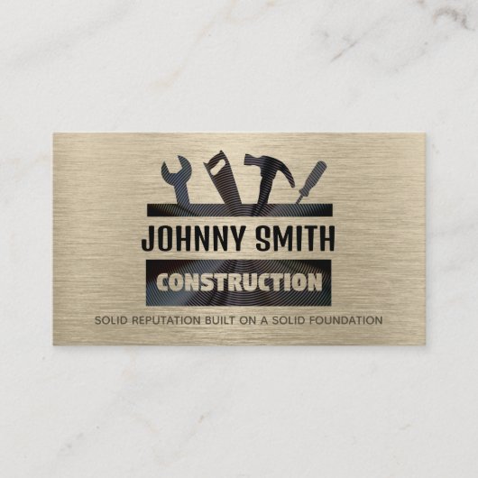 Slogans de construction Cartes de visite (Devant)