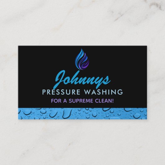 Slogans de lavage de pression Cartes de visite (Devant)