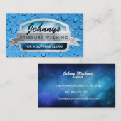 Slogans de lavage de pression Cartes de visite (Devant / Derrière)