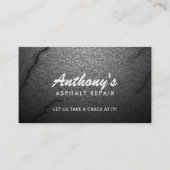 Slogans de réparation d'asphalte Cartes de visite (Devant)