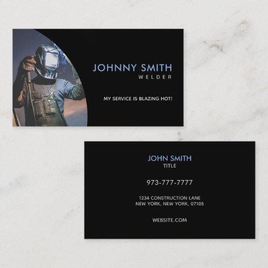 Slogans de souder Carte de visite (Devant / Derrière)