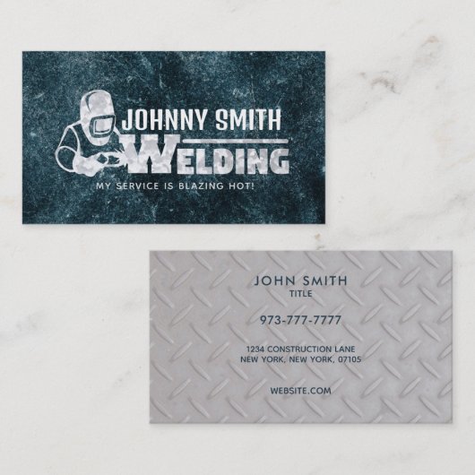 Slogans de souder Carte de visite (Devant / Derrière)