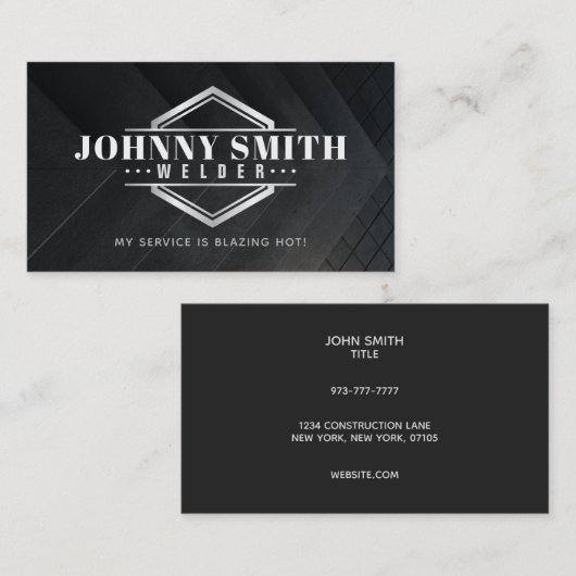 Slogans de souder Carte de visite (Devant / Derrière)