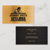 Slogans de soudure d'or Cartes de visite (Devant / Derrière)