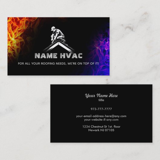 Slogans de toit Carte de visite (Devant / Derrière)