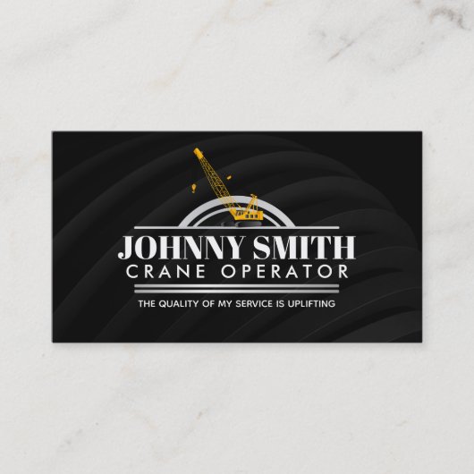 Slogans des opérateurs de grue Cartes de visite (Devant)