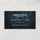 Slogans d'excavateur Cartes de visite (Dos)