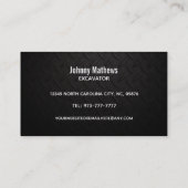 Slogans d'excavateur Cartes de visite (Dos)