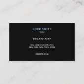 Slogans en plombier Carte de visite (Dos)