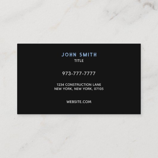 Slogans en plombier Carte de visite (Dos)