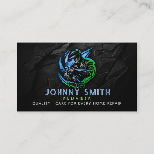 Slogans en plombier Carte de visite (Devant)