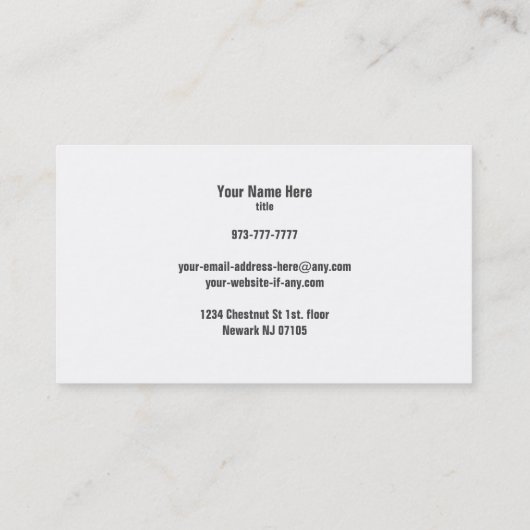 Slogans HVAC Cartes de visite (Dos)