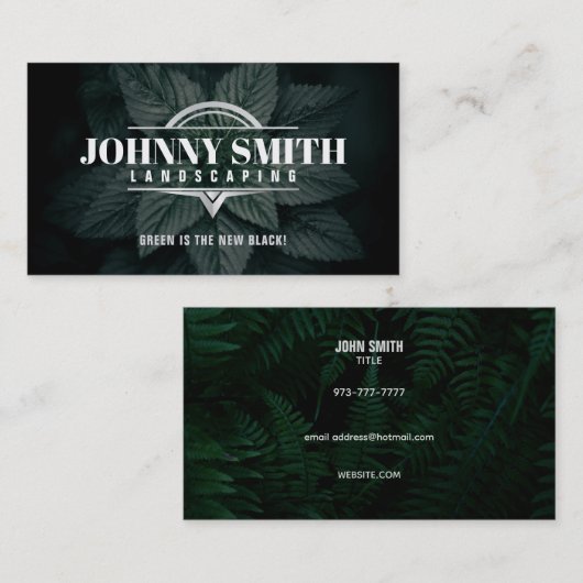 Slogans paysagers Cartes de visite (Devant / Derrière)