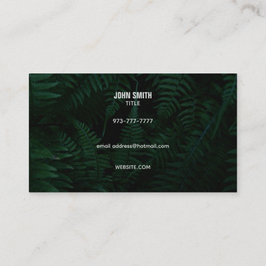 Slogans paysagers Cartes de visite (Dos)