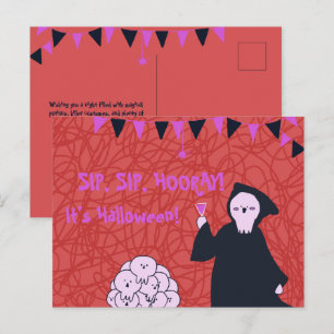 Slok, Slok, Hoera! Het is Halloween Lieve Doodgrav Briefkaart