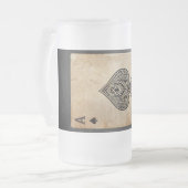 Sloopschoppen werpen kussen matglas bierpul (Voorkant links)