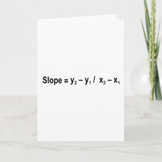 Slope Formula Math Mathematical Physics Kaart (Voorkant)