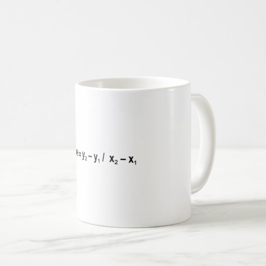 Slope Formula Math Mathematical Physics Koffiemok (Voorkant rechts)