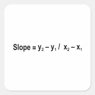 Slope Formula Wiskunde wiskundige natuurkunde Vierkante Sticker