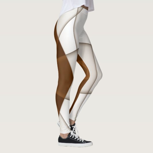 Sloping beige driehoek met schaduwstijl, vloeiende leggings (Rechts)