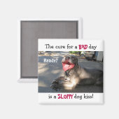 Sloppy Dog Kiss Magnet Magneet (Voorkant / Achterkant)