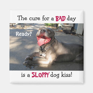 Sloppy Dog Kiss Magnet Magneet
