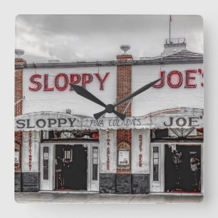 Sloppy Joe's Key West Clock Vierkante Klok