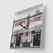 Sloppy Joe's Key West Clock Vierkante Klok (Hoek)