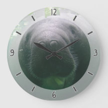 Sloppy Manatee Clock, groot rond