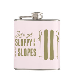 Sloppy Slopes Winter Ski Bachelorette Heupfles